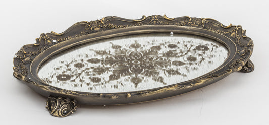 Taca Dekoracyjna Ze Szkłem 40x30cm