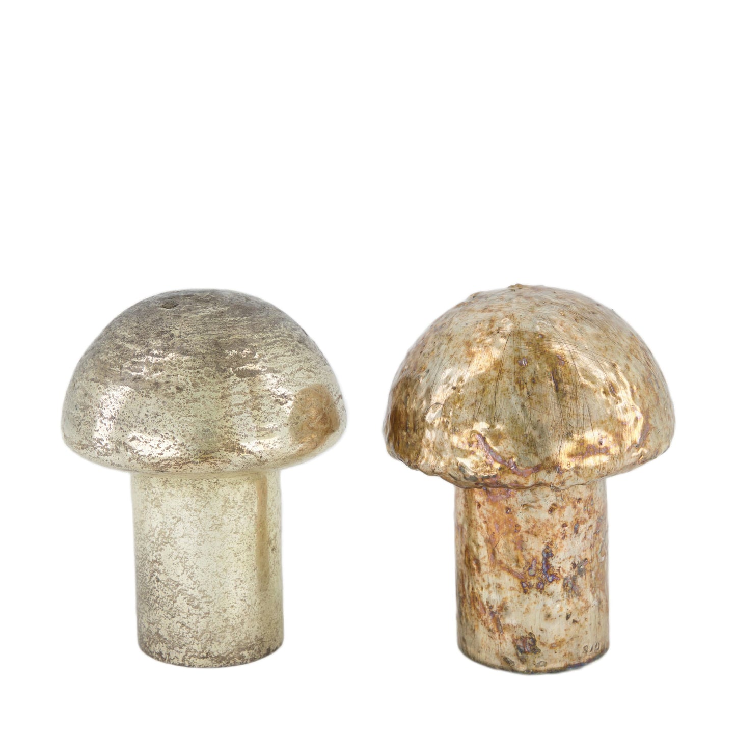 Dekoracja Grzybek Szklany Złoty 12cm (prawy)