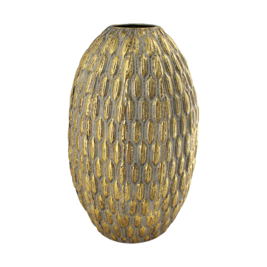 Wazon Metalowy Złoty 46cm