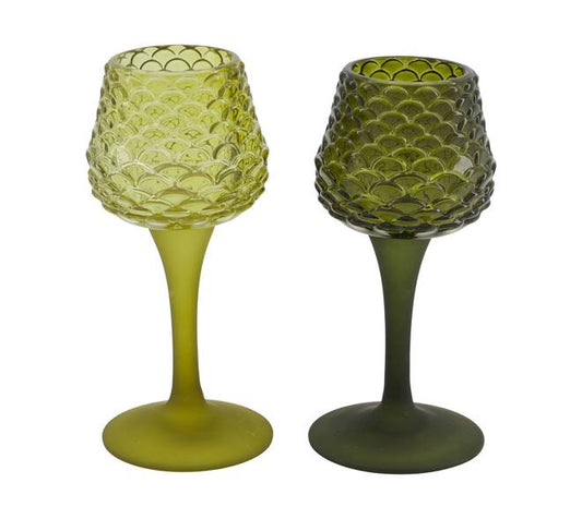 Lampion na Tealighty 7x16cm Zielony (Prawy)