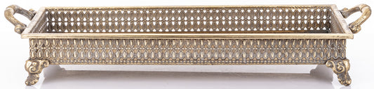 Taca Dekoracyjna Metalowa Złota 65x25cm
