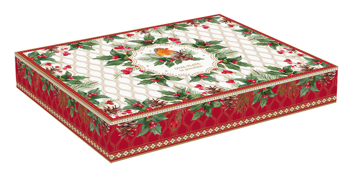 Patera Porcelanowa Świąteczna 24,5x17cm