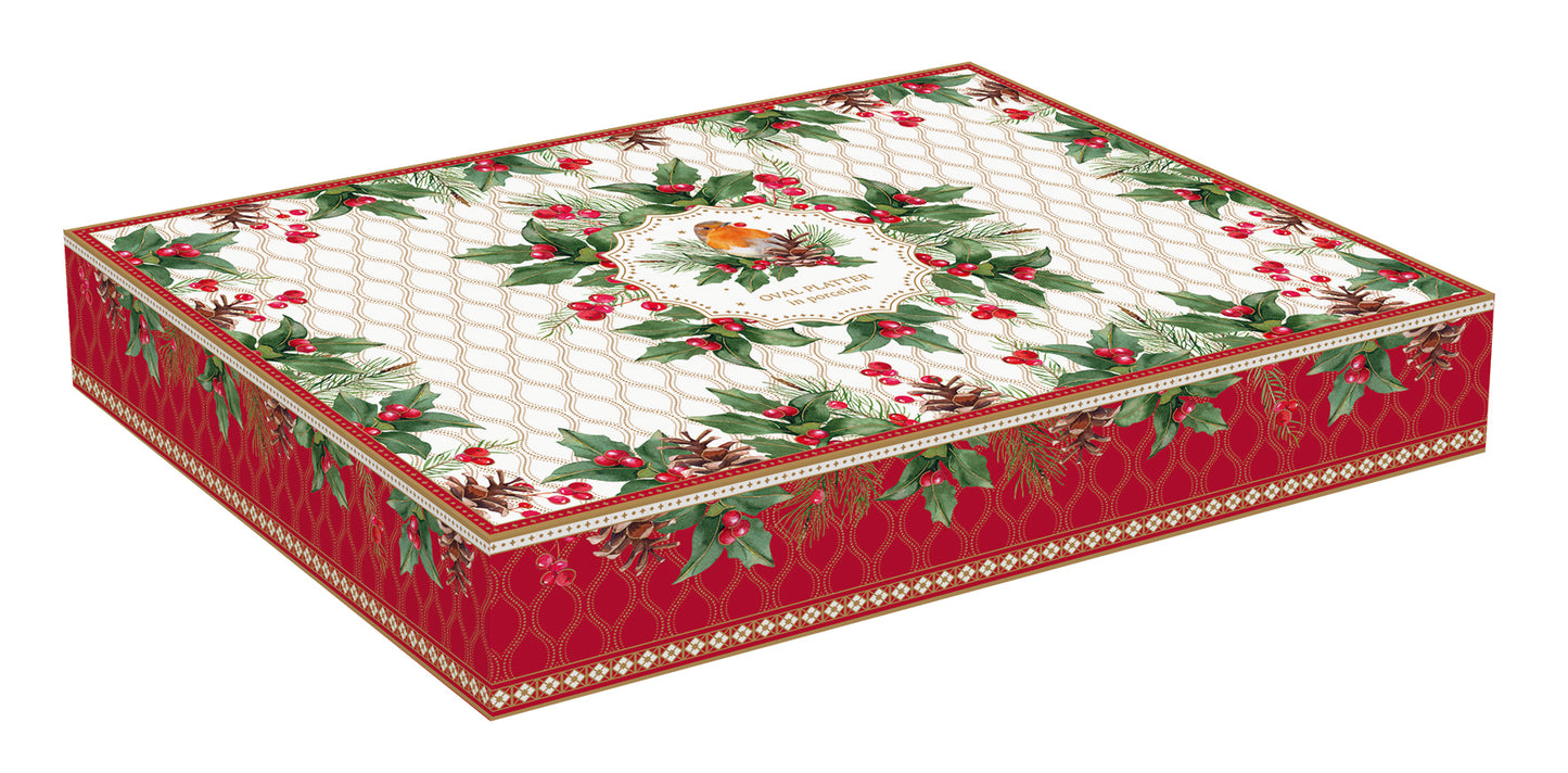 Patera Porcelanowa Świąteczna 30x21cm