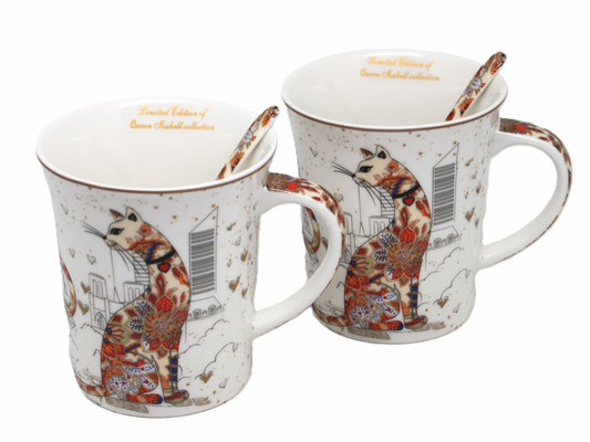 Kubek 400ml Koty z Łyżeczką/ 2szt.