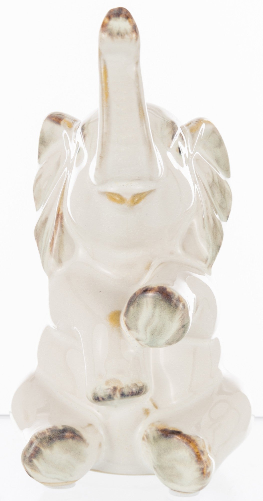 Figurka Ceramiczna Słoń Beżowy 19cm