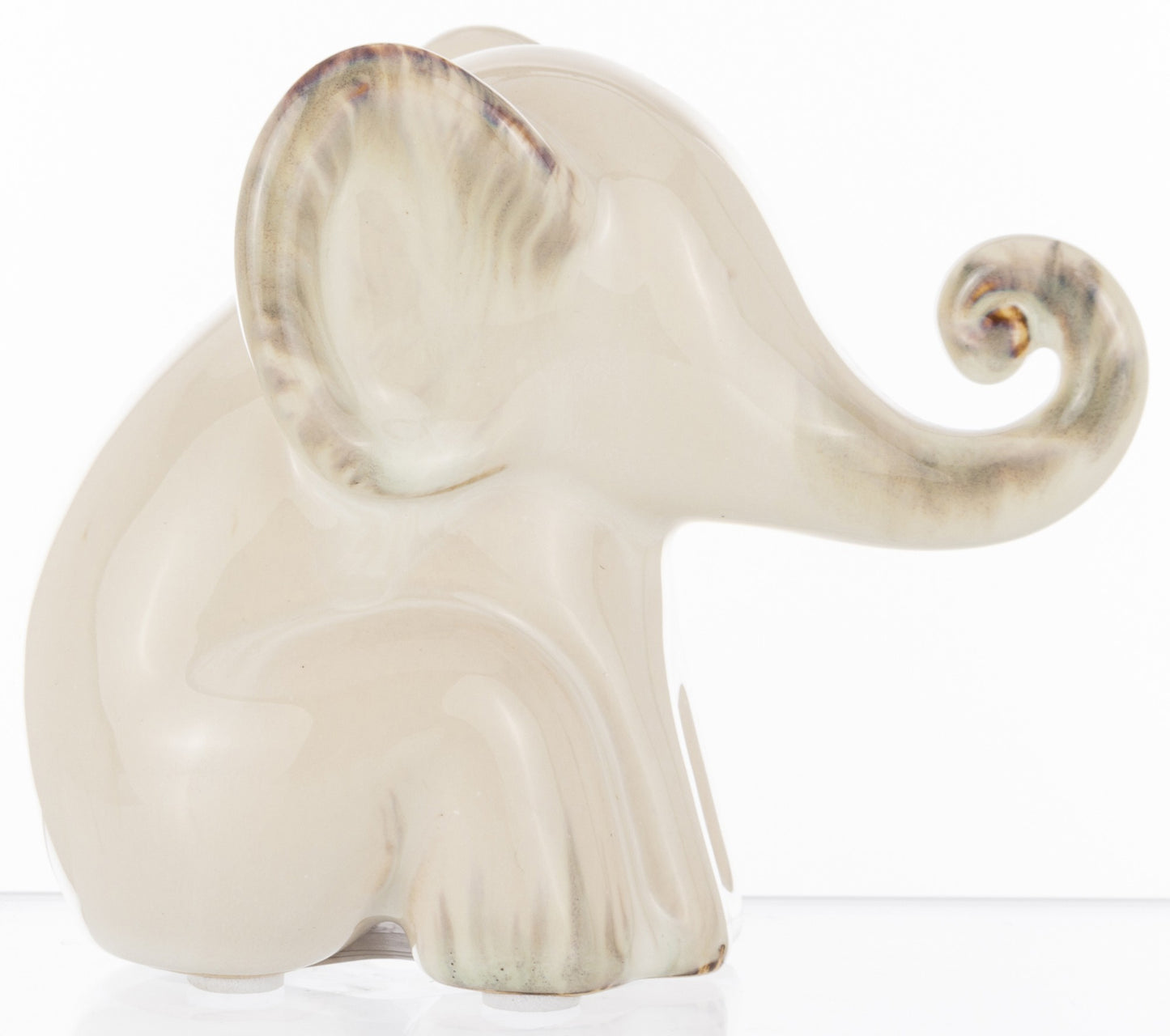 Figurka Ceramiczna Słoń Beżowy 12cm