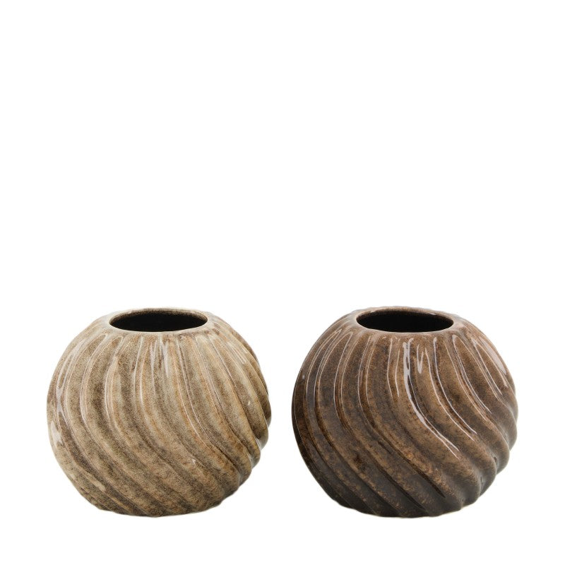 Wazon Ceramiczny 13x10cm Brązowy (Prawy)