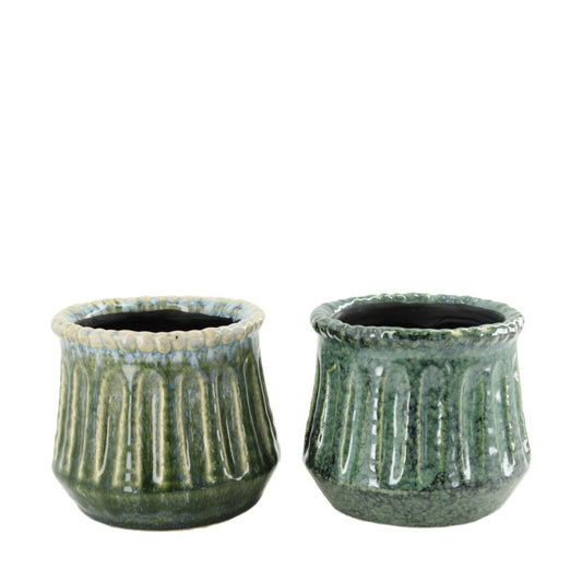 Donica Ceramiczna 12cm Zielona (Prawa)