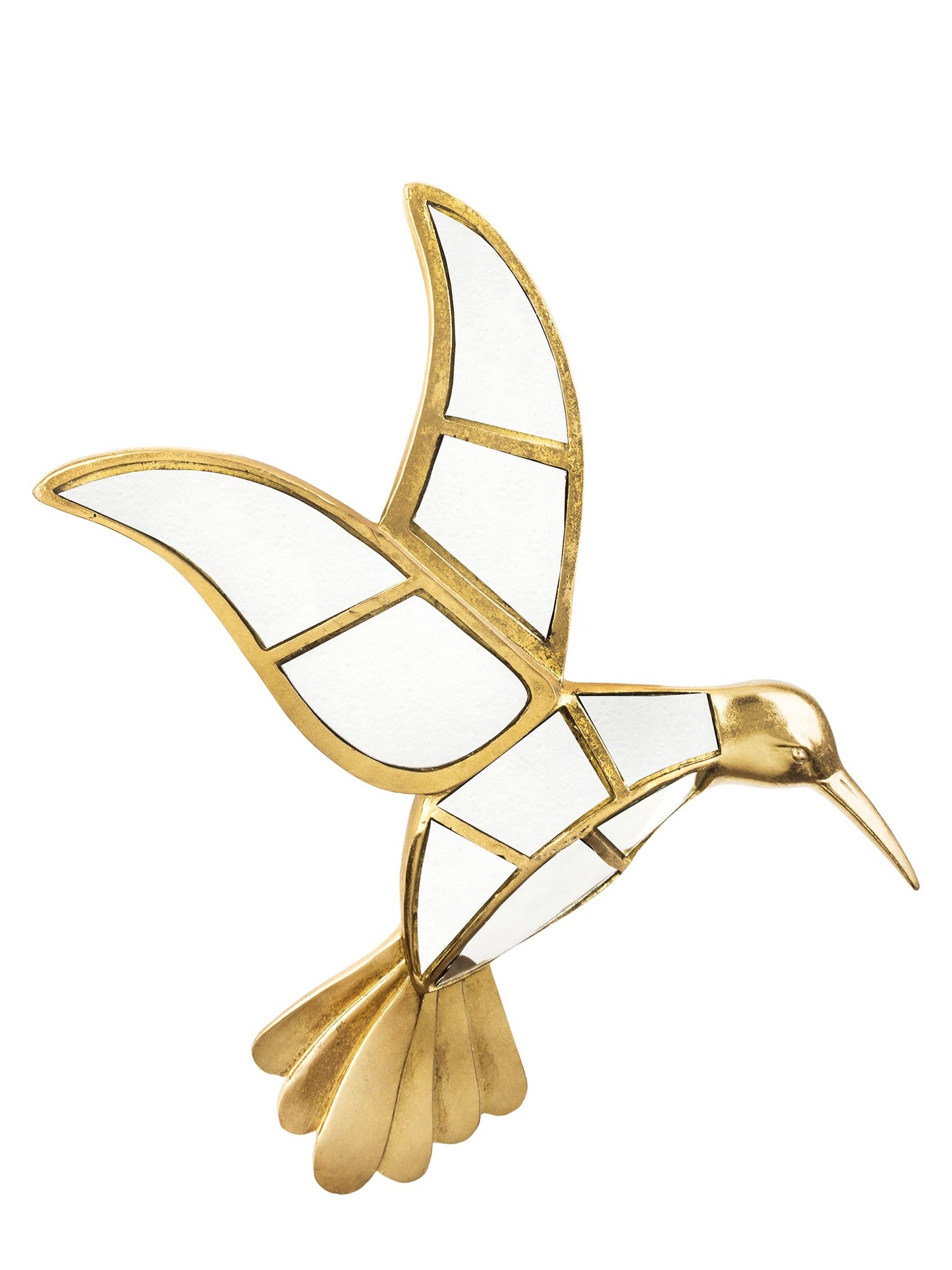 Dekoracja Ścienna Lustro Koliber Złoty