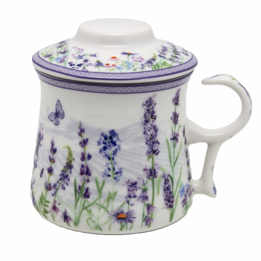 Kubek z Zaparzaczem 350ml Lawenda