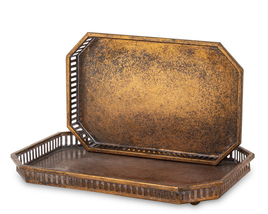 Taca Dekoracyjna Metalowa Miedziana 40x28cm