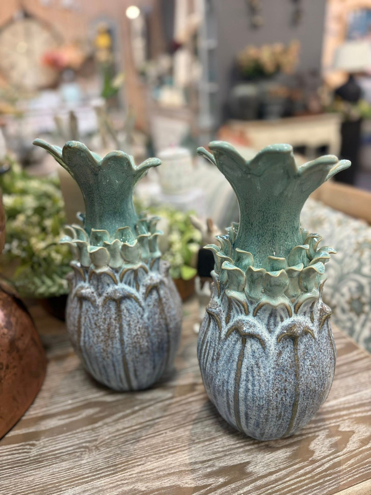 Wazon Ceramiczny 34cm Turkusowy