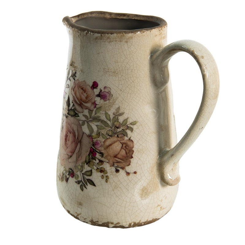 Dzbanek Dekoracyjny Ceramiczny wys. 18cm Kwiaty