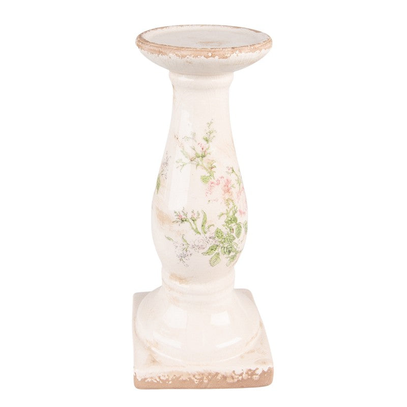 Świecznik Ceramiczny w Kwiatki 30cm