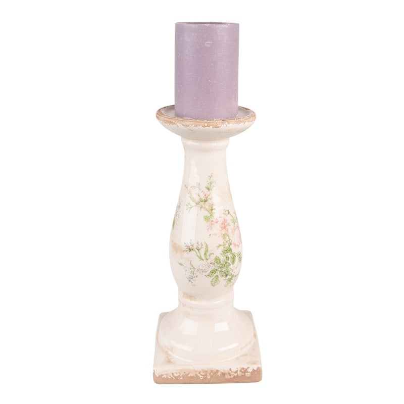 Świecznik Ceramiczny w Kwiatki 30cm