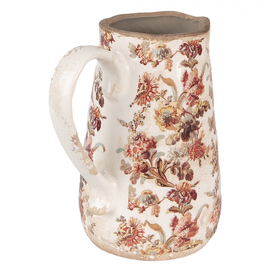 Dzbanek Dekoracyjny Ceramiczny Wys. 18cm Kwiaty