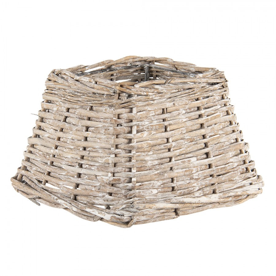 Abażur Ratanowy 21x21cm, wys. 14cm Beżowy