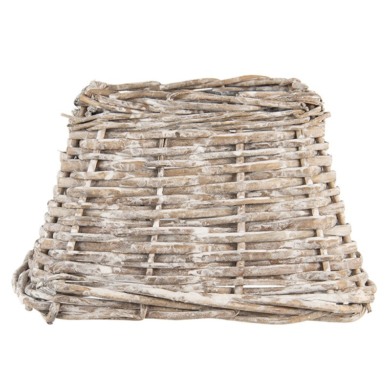 Abażur Ratanowy 21x21cm, wys. 14cm Beżowy