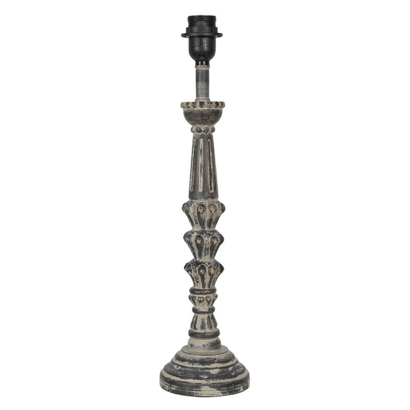 Lampa Drewniana Szara 51cm