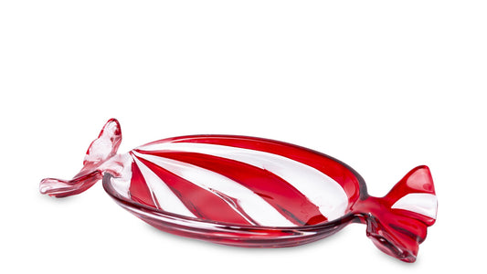 Patera Dekoracyjna Szklana 23cm Cukierek