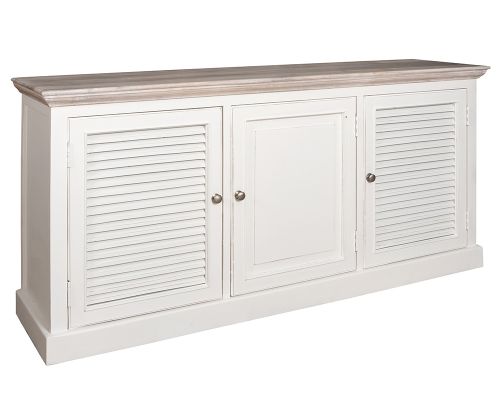 Komoda Bristol White szeroka 3-drzwiowa