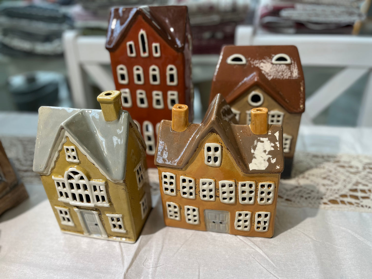 Domek Ceramiczny - Lampion Na Tealighty
