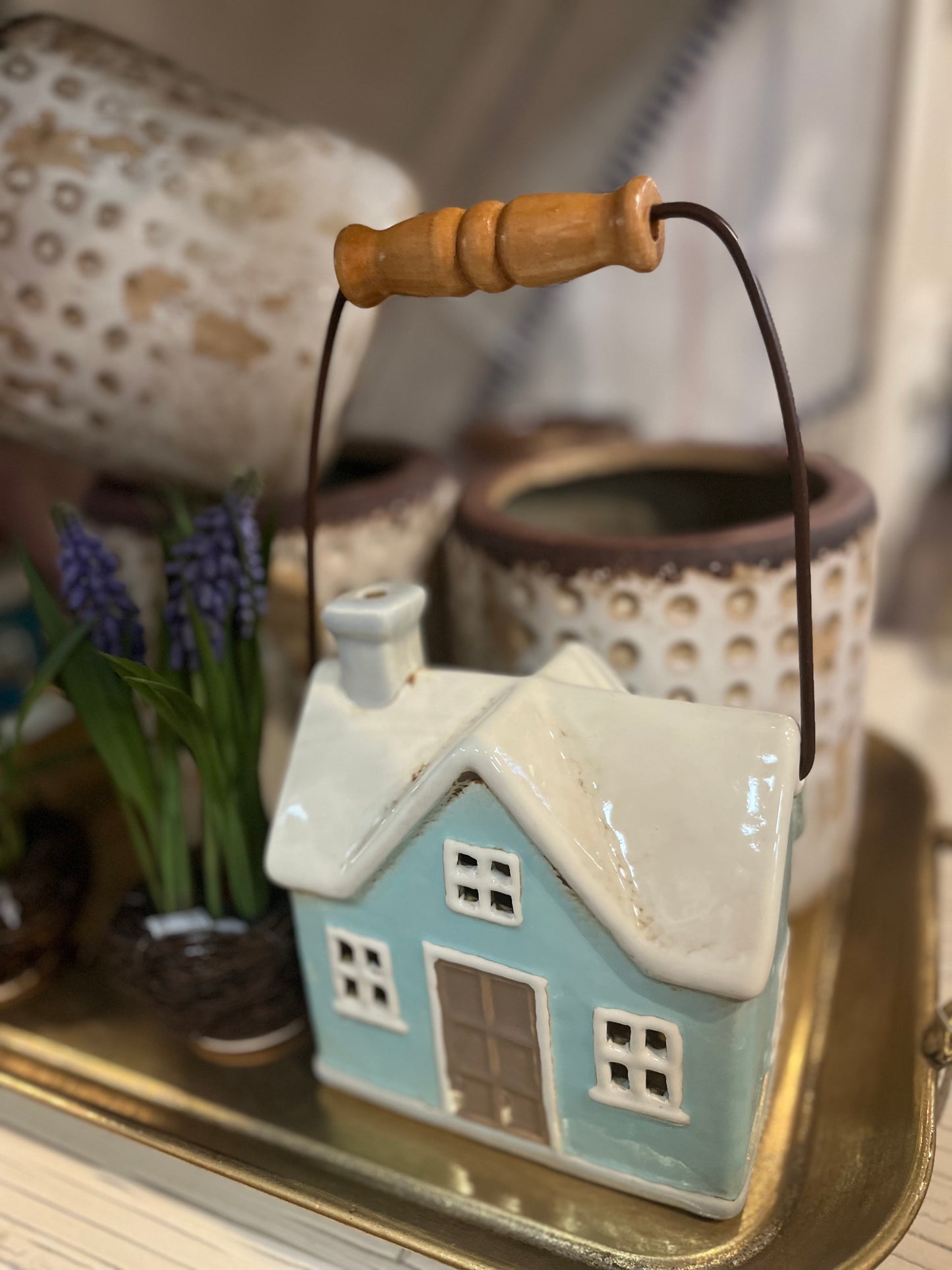 Domek Ceramiczny - Lampion Na Tealighty