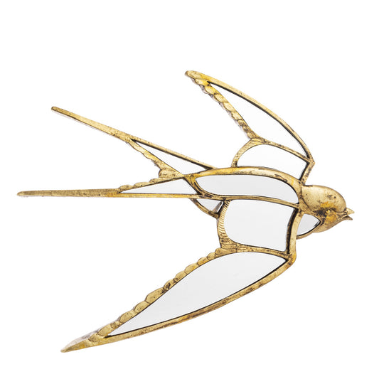 Dekoracja Ścienna Lustro Jaskółka Złota