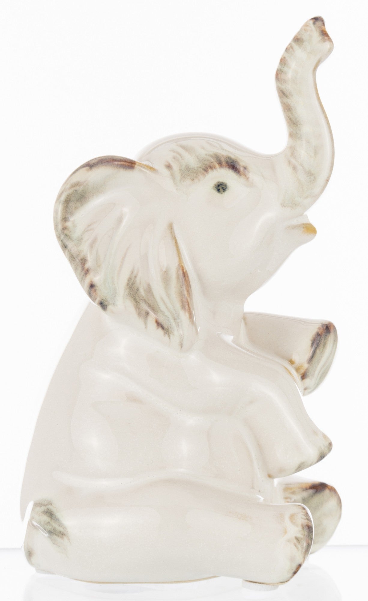 Figurka Ceramiczna Słoń Beżowy 19cm