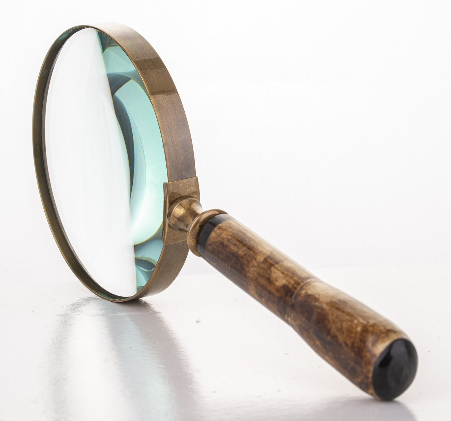 Lupa z Mosiądzu 23cm Złota