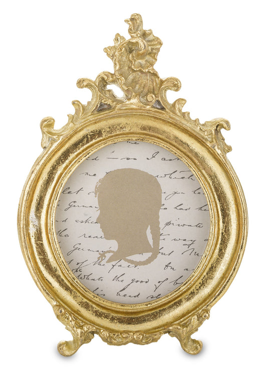 Ramka Na Zdjęcia Okrągła Złota 6,5x6,5 (foto)