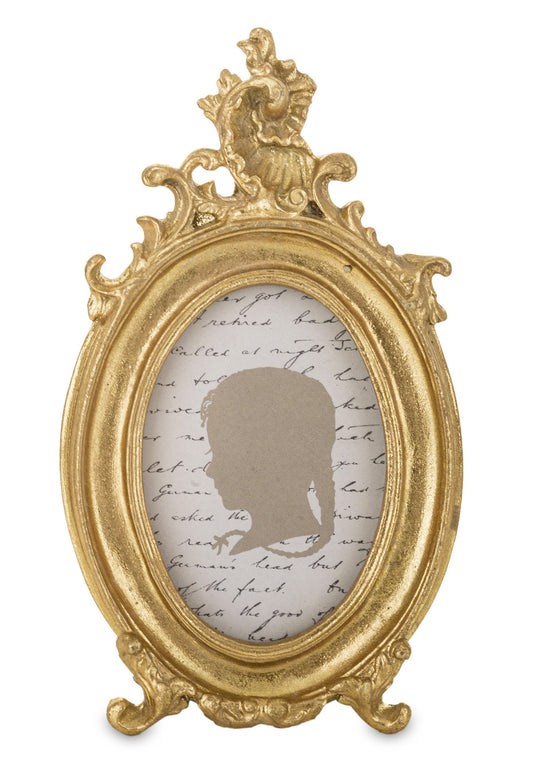 Ramka Na Zdjęcia Owalna Złota 7,5x5cm (foto)