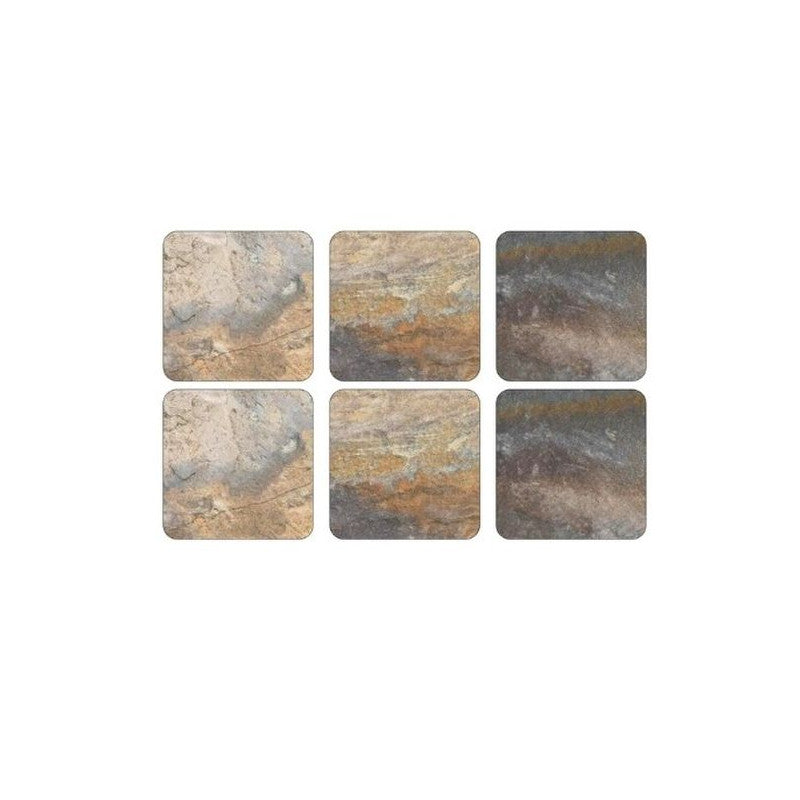 Podkładki Korkowe Małe Skała Łupkowa 10x10cm 6 szt.