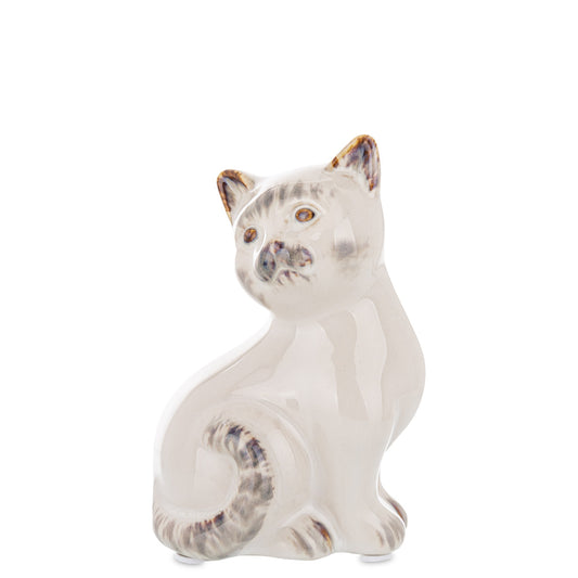 Figurka Ceramiczna Kot Beżowy 9cm