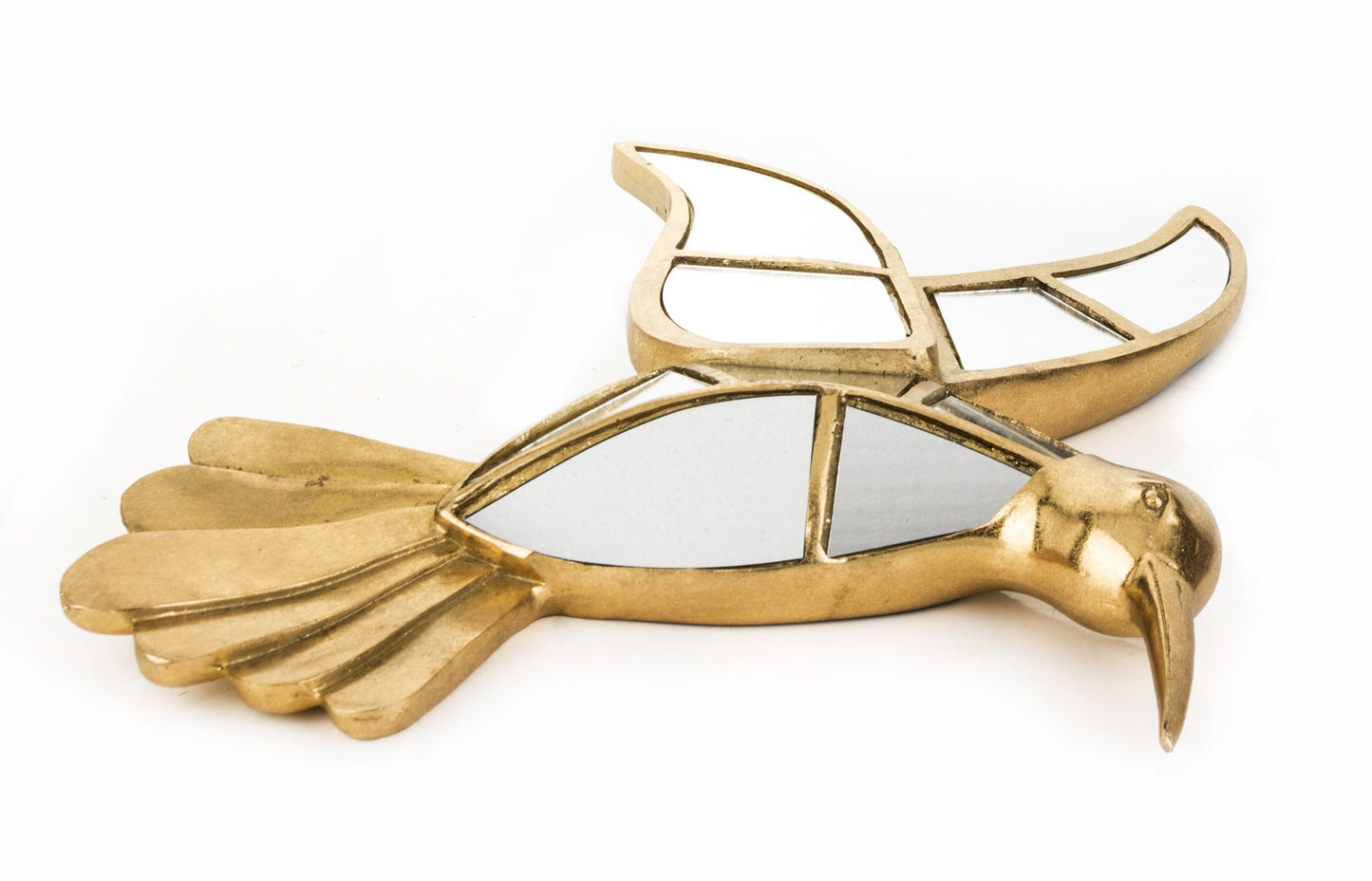 Dekoracja Ścienna Lustro Koliber Złoty