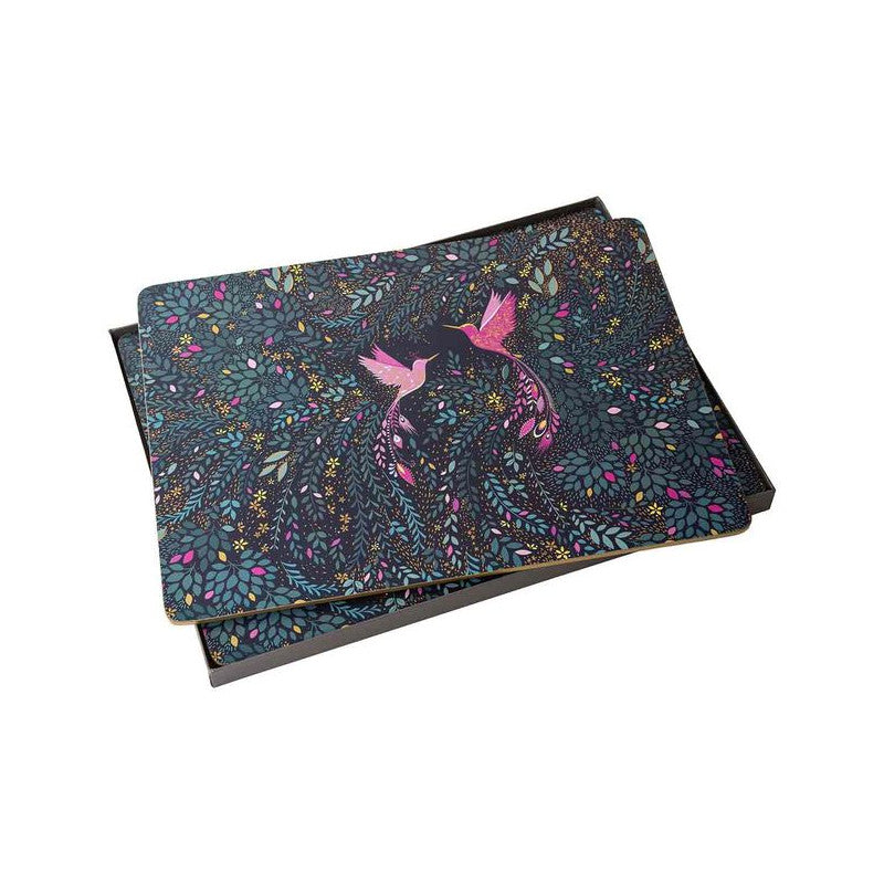 Podkładki Korkowe Duże 40x30cm India Kolibry 4 szt.