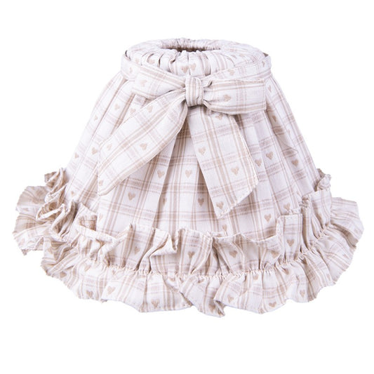 Abażur z Falbanką  średn. 25cm, wys. 15cm Beżowy