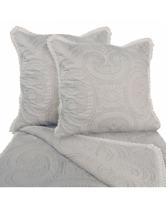 Narzuta Szara 200x220cm + 2 Poszewki 45x45