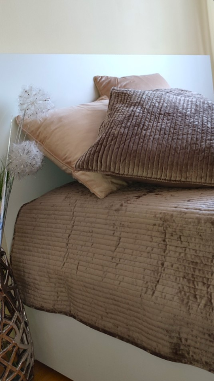 Narzuta Ruby Welwet Różowa 160x200cm + 2 poszewki 50x50