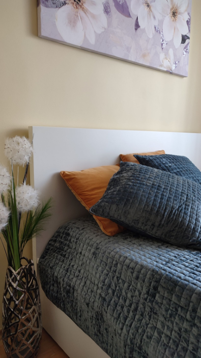 Narzuta Zina Welwet Grafitowa 160x200cm + 2 poszewki 50x50