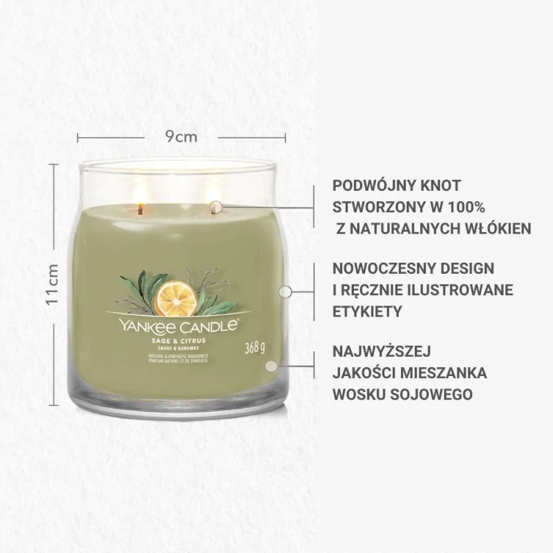 Świeca Średnia Sage & Citrus
