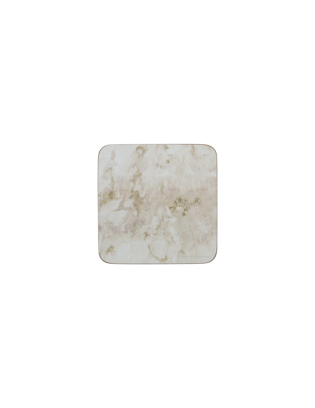 Podkładki Korkowe Małe Biały Marmur 10x10cm 6szt.