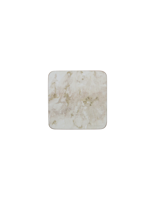 Podkładki Korkowe Małe Biały Marmur 10x10cm 6szt.