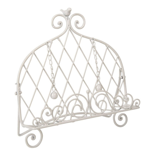 Stojak Na Książki Metalowy Biały