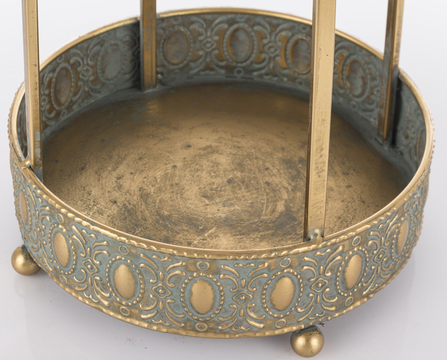Patera Dekoracyjna Metalowa Złota 45x20cm