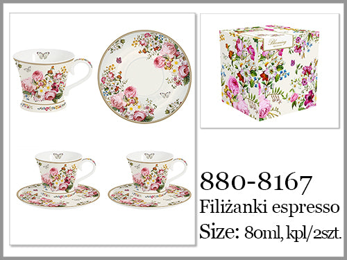 Filiżanka ze spodkiem Espresso 80ml/ 2 szt.