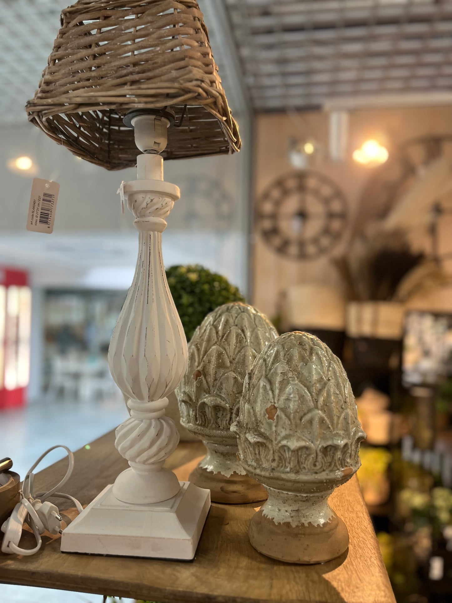Lampa MDF Biała 43cm