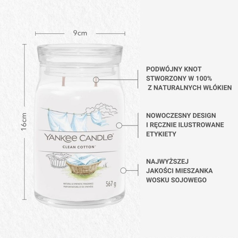 Świeca Duża Clean Cotton