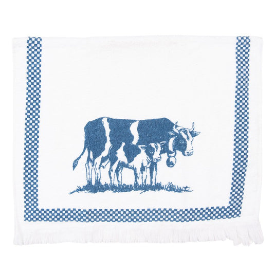Ręcznik frotte 40x66cm Krowy Granatowe