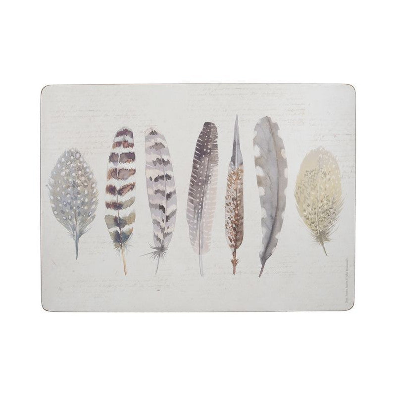Podkładki Korkowe Duże Piórka 40x29cm 4szt.